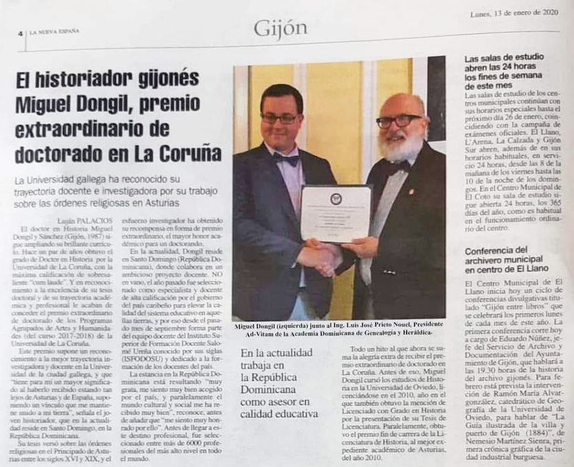 Reseña sobre el Premio Extraordinario de Doctorado de Miguel Dongil, por la Universidade da Coruña