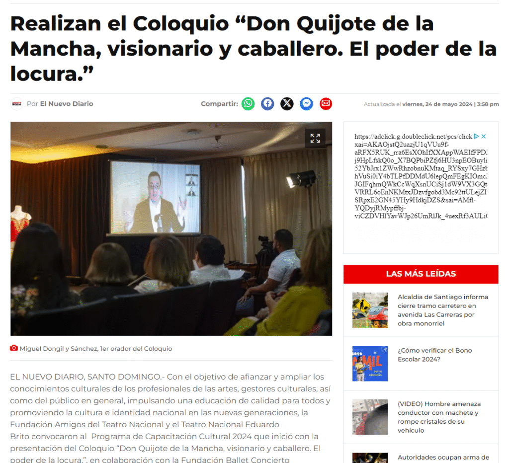 Miguel Dongil en el Teatro Nacional