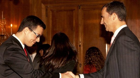 Miguel Dongil con el Felipe VI Rey de España