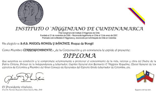 Miembro Correspondiente Instituto O´Higgins 2021