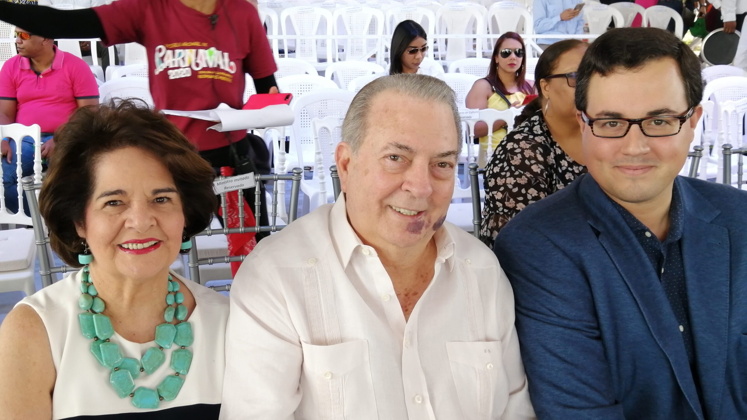 Miguel Dongil junto al Ministro de Cultura