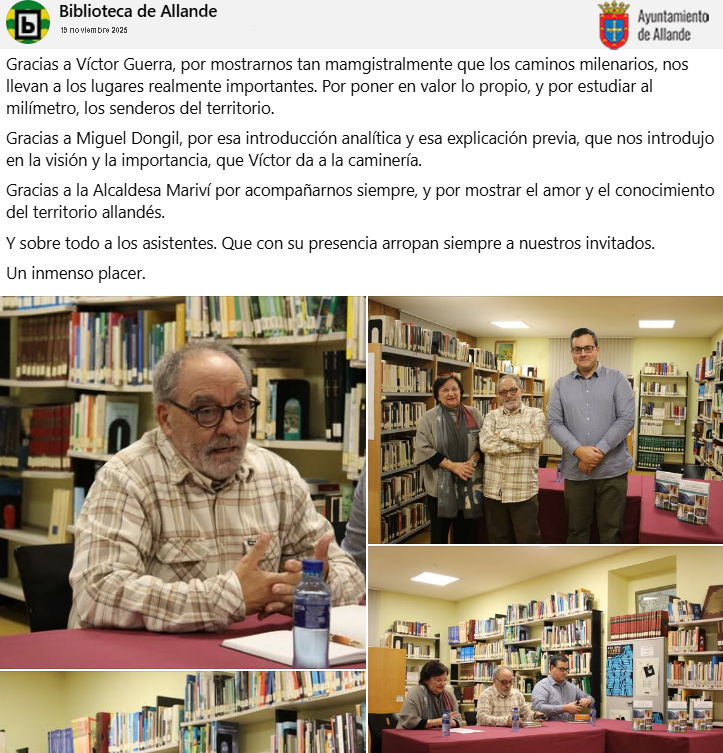 Miguel Dongil en la Biblioteca de Pola de Allande