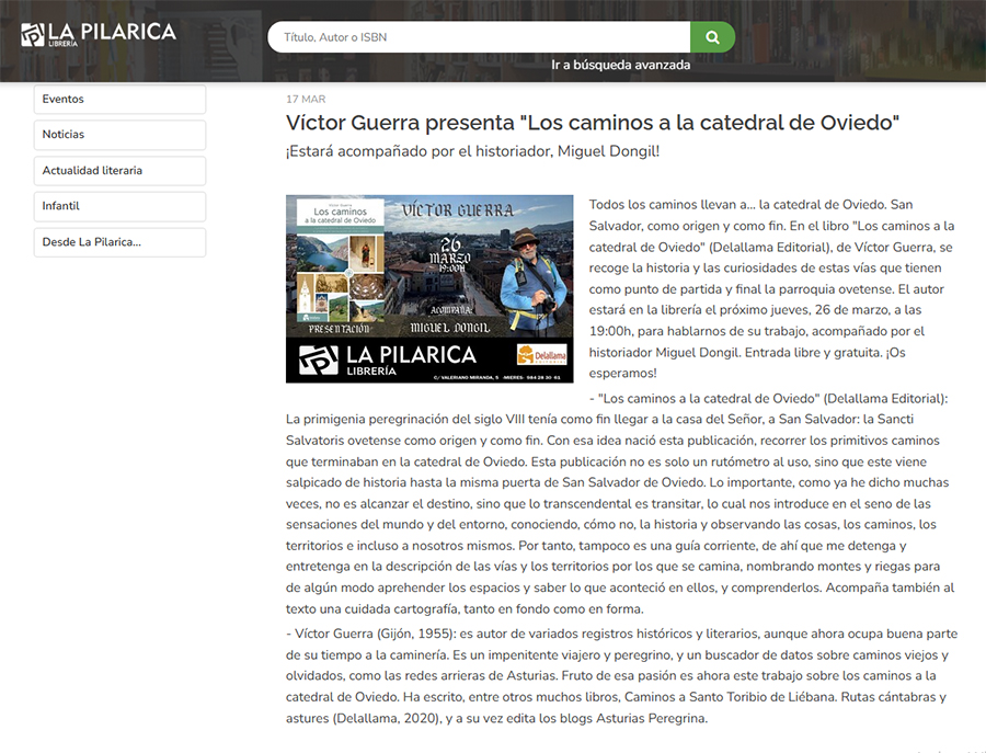 Reseña sobre presentación de Miguel Dongil en Mieres