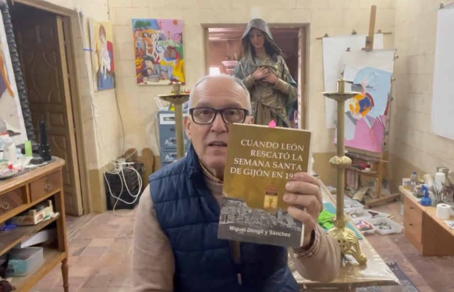 Plácido Pistón recomienda el libro de Miguel Dongil sobre la Semana Santa de Gijón