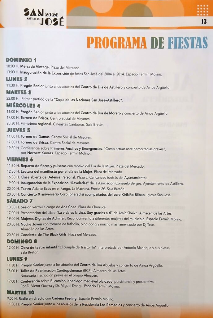 Reseña de la conferencia de Miguel Dongil en Astillero, Cantabria, en la Revista San Jose 2026